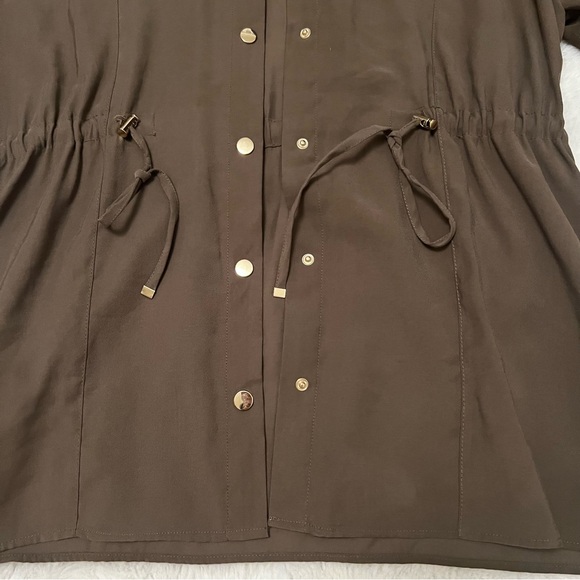 Zara Brown Drawstring Waist Utility Jacket - Picture 2 of 5